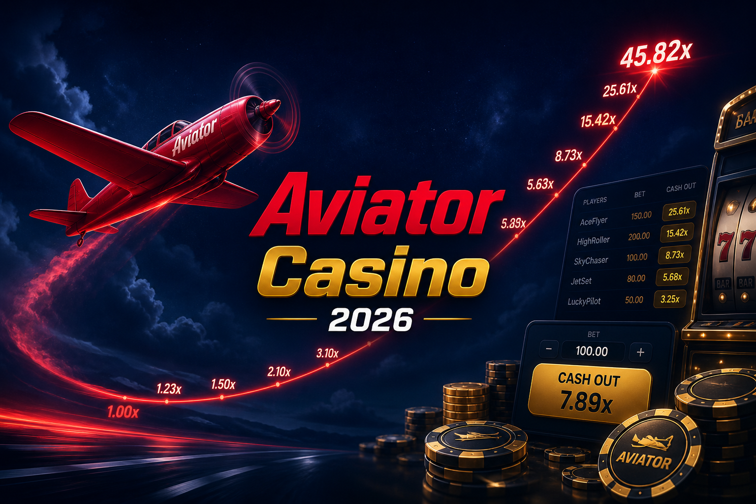 Aviator Casino – Crash-Spiel Banner